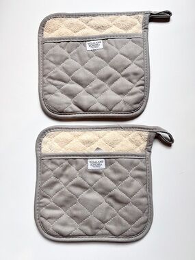 Williams Sonoma Gray Potholders  - set of 2